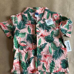 Toddler Boy Summer Shirt Bundle – Size 18–24M – Old Navy + Floral